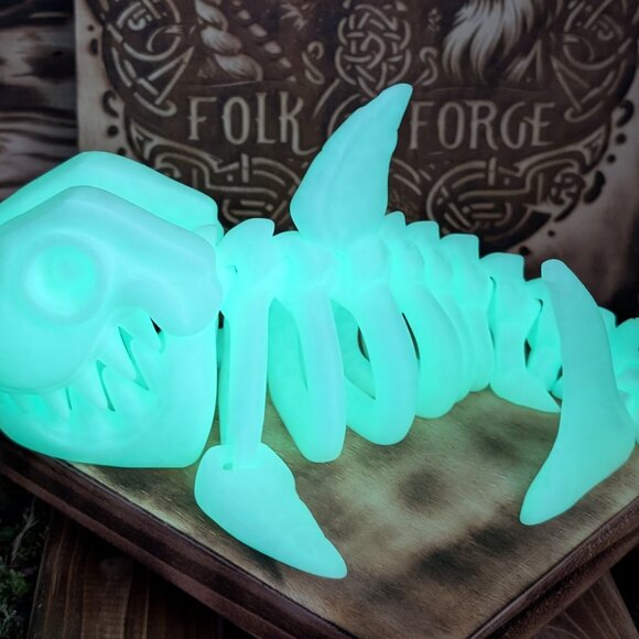 Skeleton Flexi Shark Flexible Articulated Fidget Toy Ocean 3D Printed - Picture 10 of 10